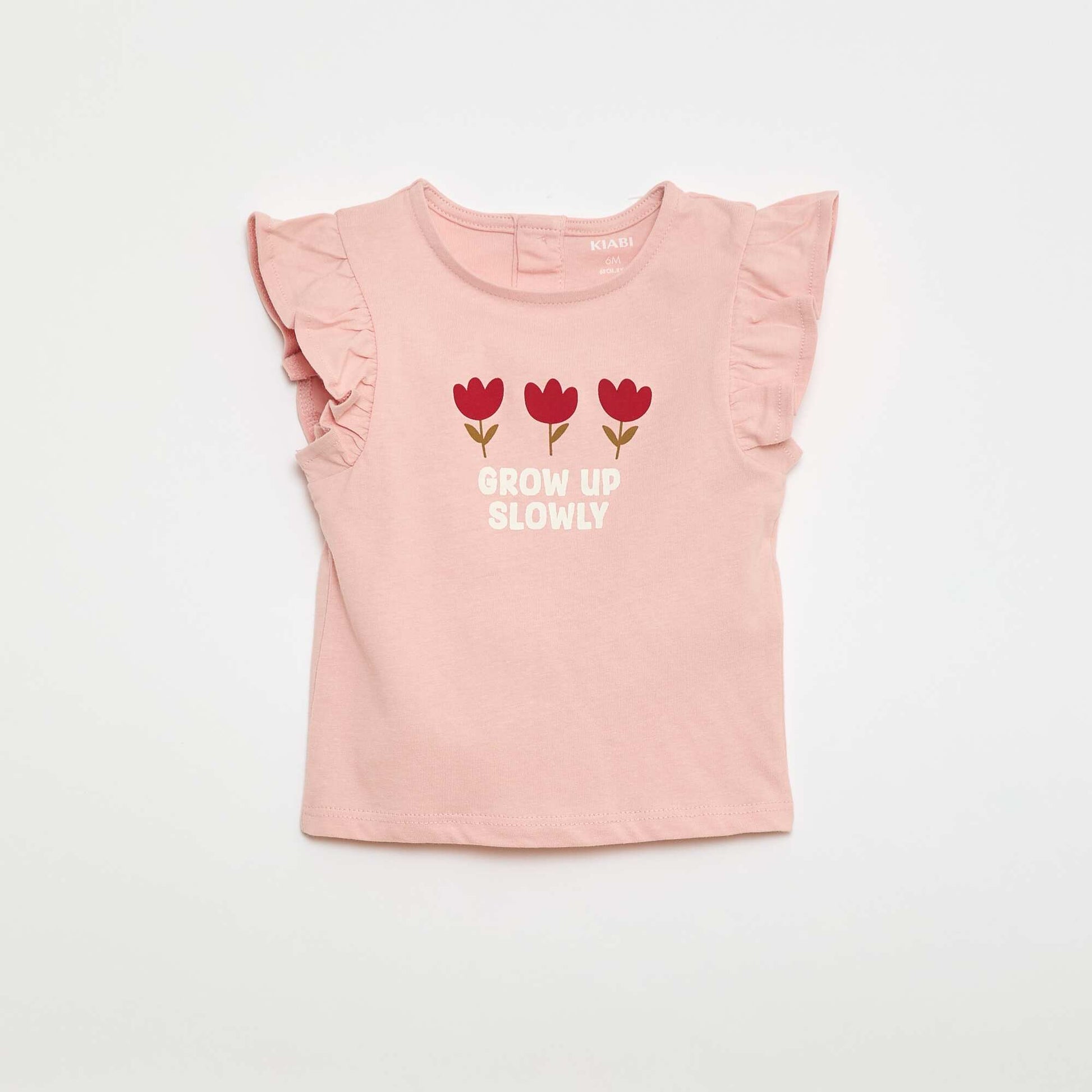 Tee-shirt imprimé à message ROSE