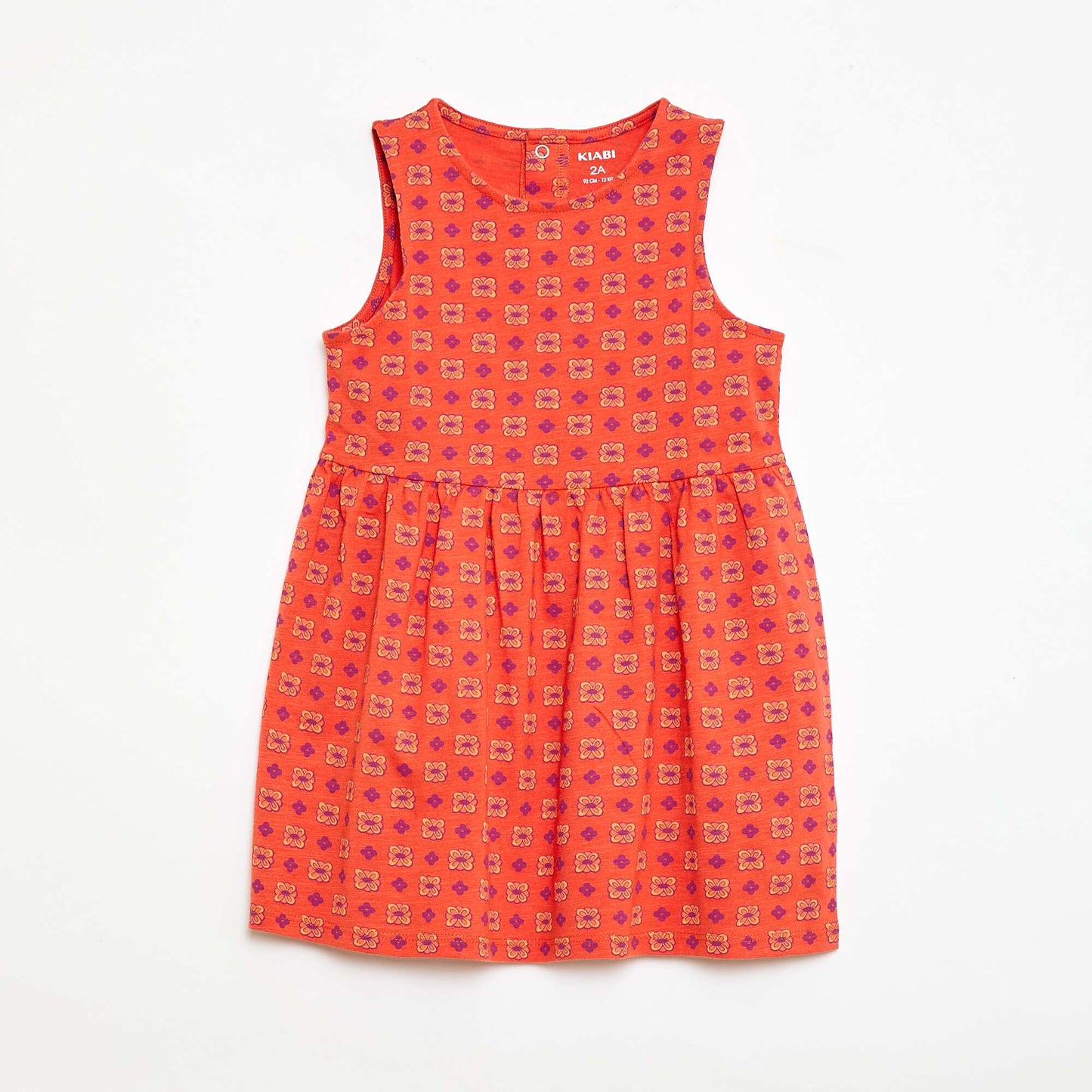 Robe sans manches à motif ORANGE
