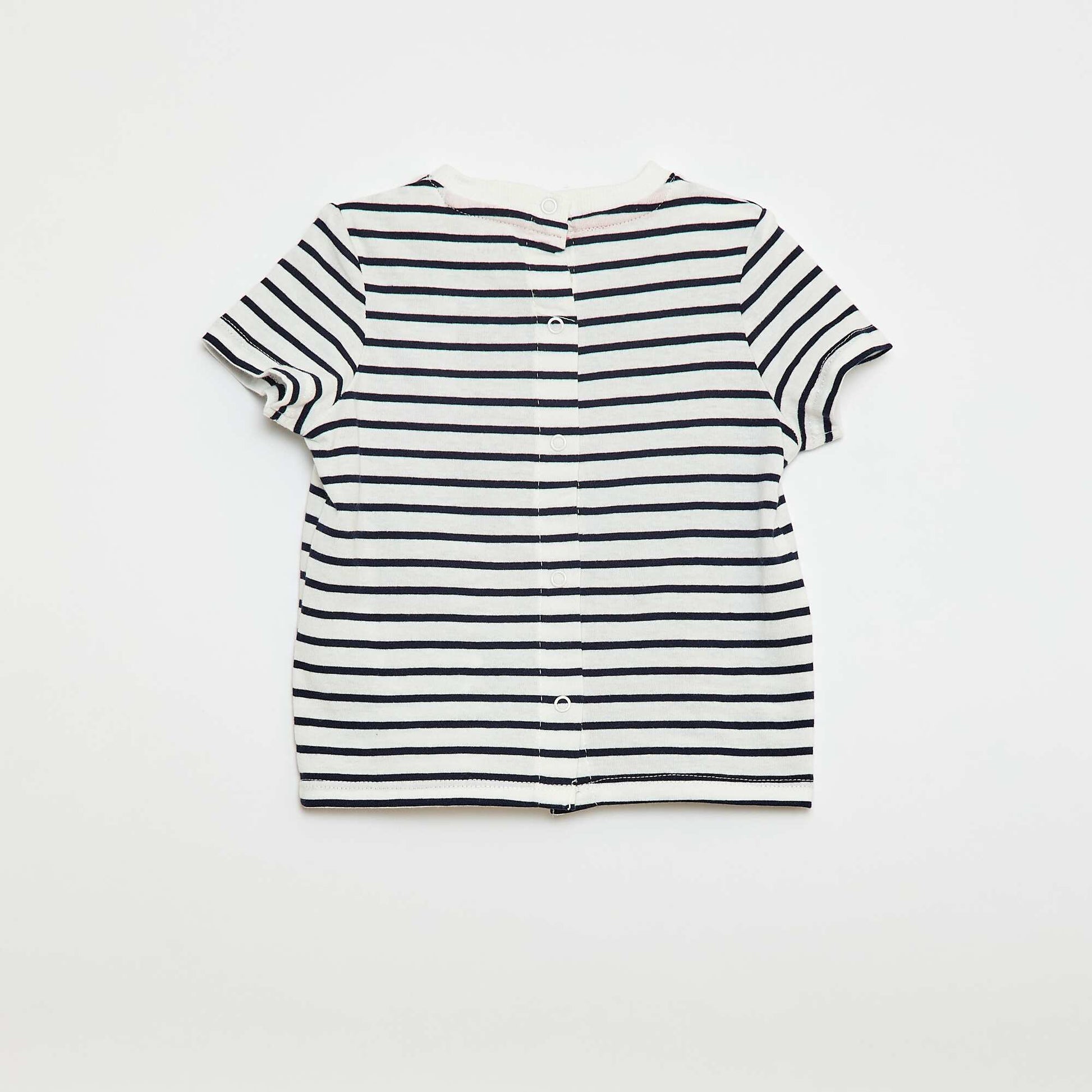 Tee-shirt à message 'bonjour' BLANC