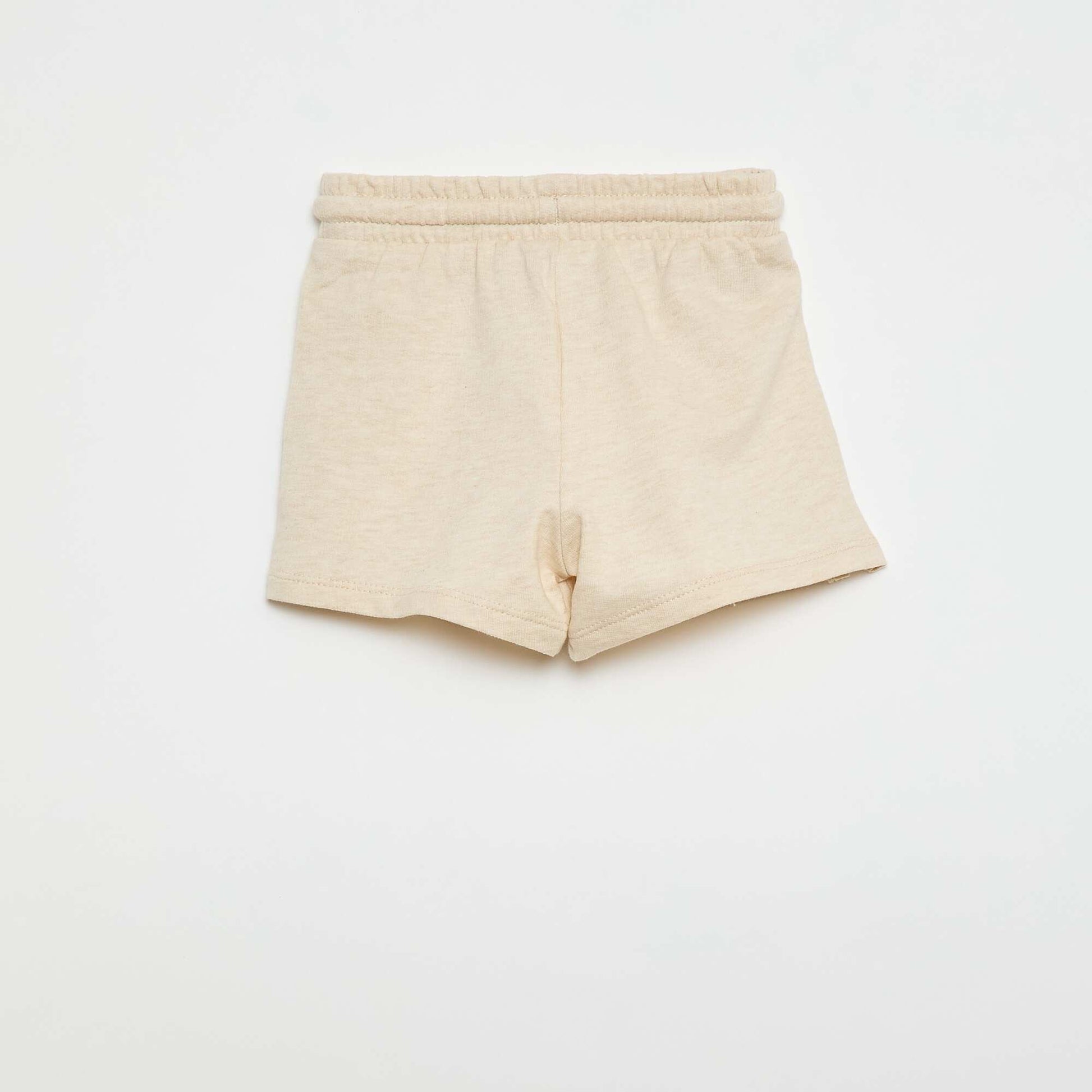 Short en french terry / molleton non gratté BEIGE