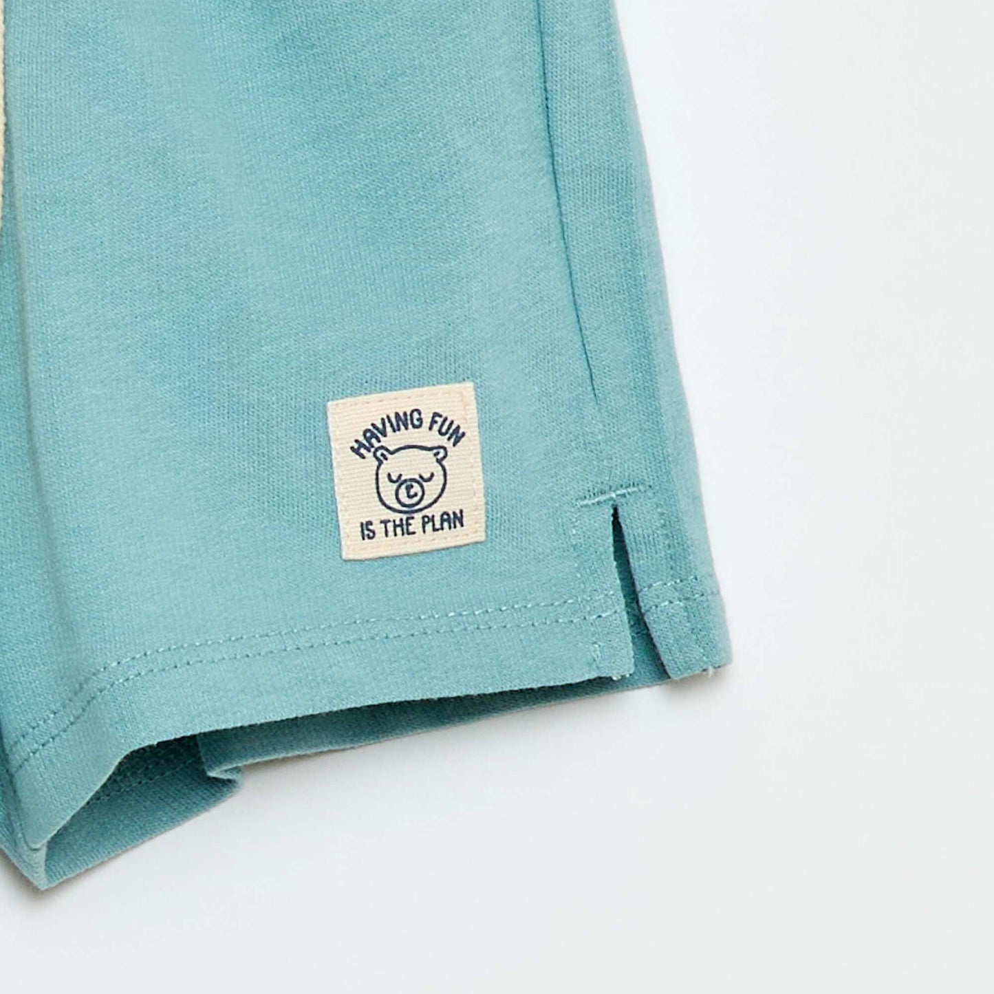 Short en french terry / molleton non gratté BLEU