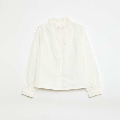 Chemise à col fantaisie BLANC