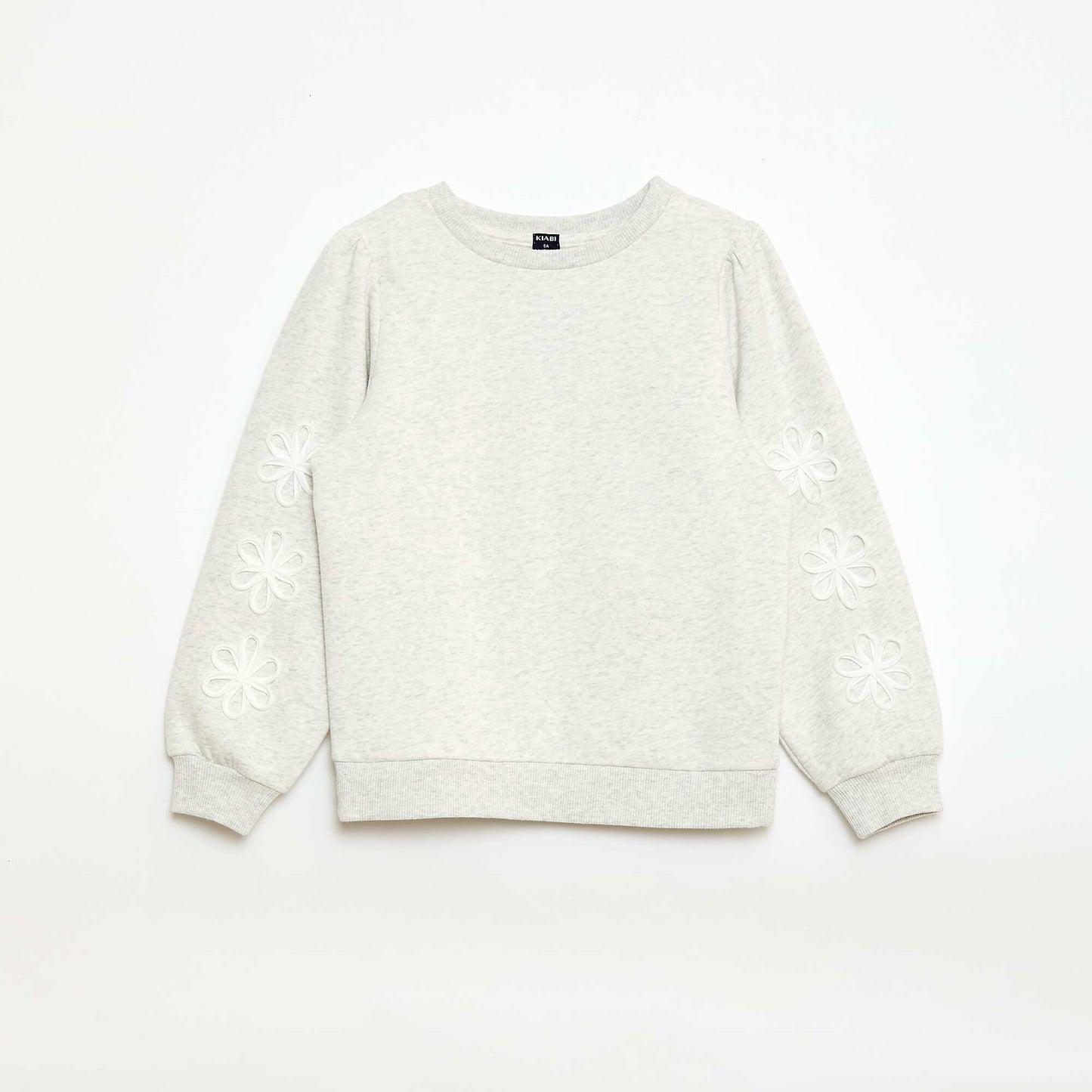 Sweat à col rond avec motif en cordelette GRIS