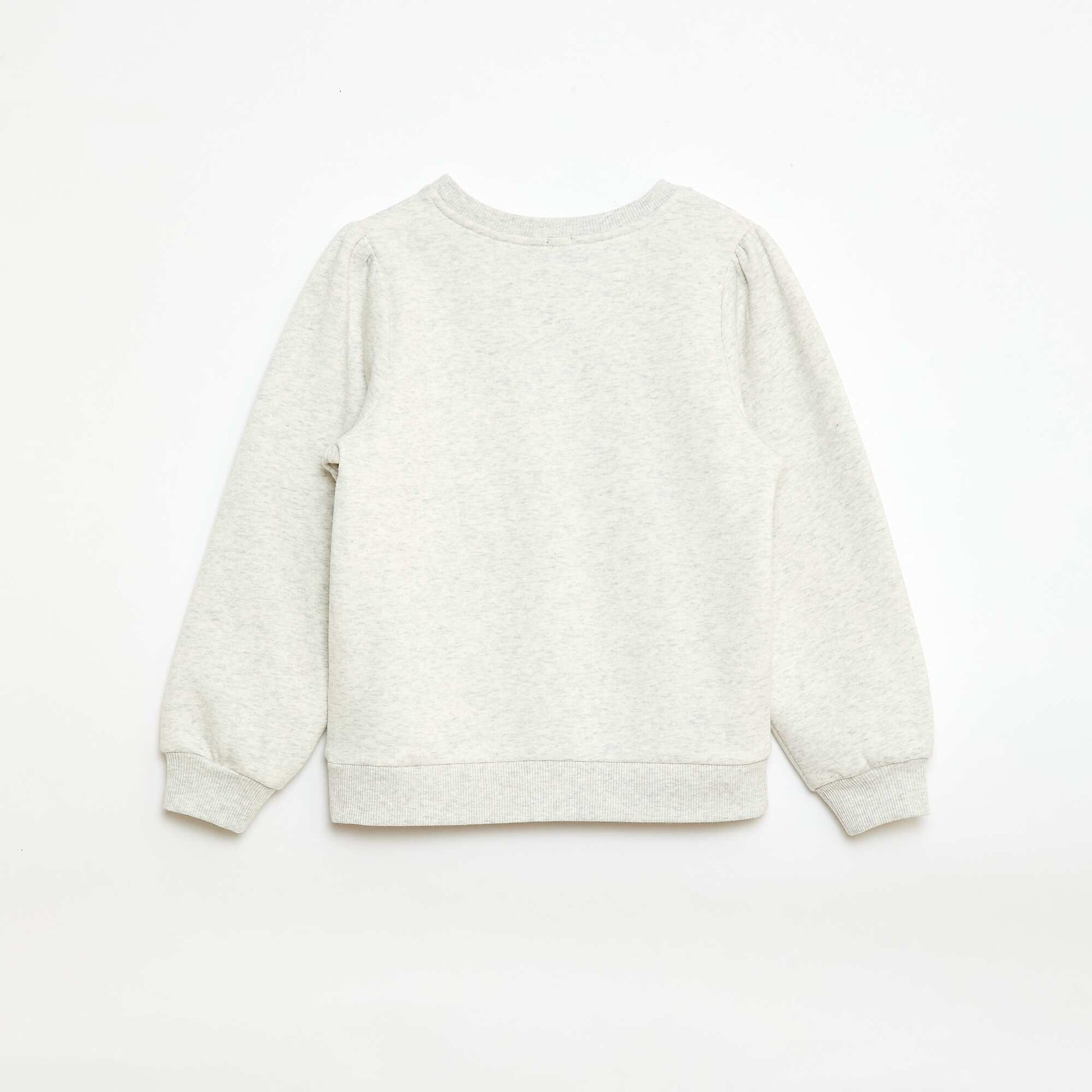 Sweat à col rond avec motif en cordelette GRIS
