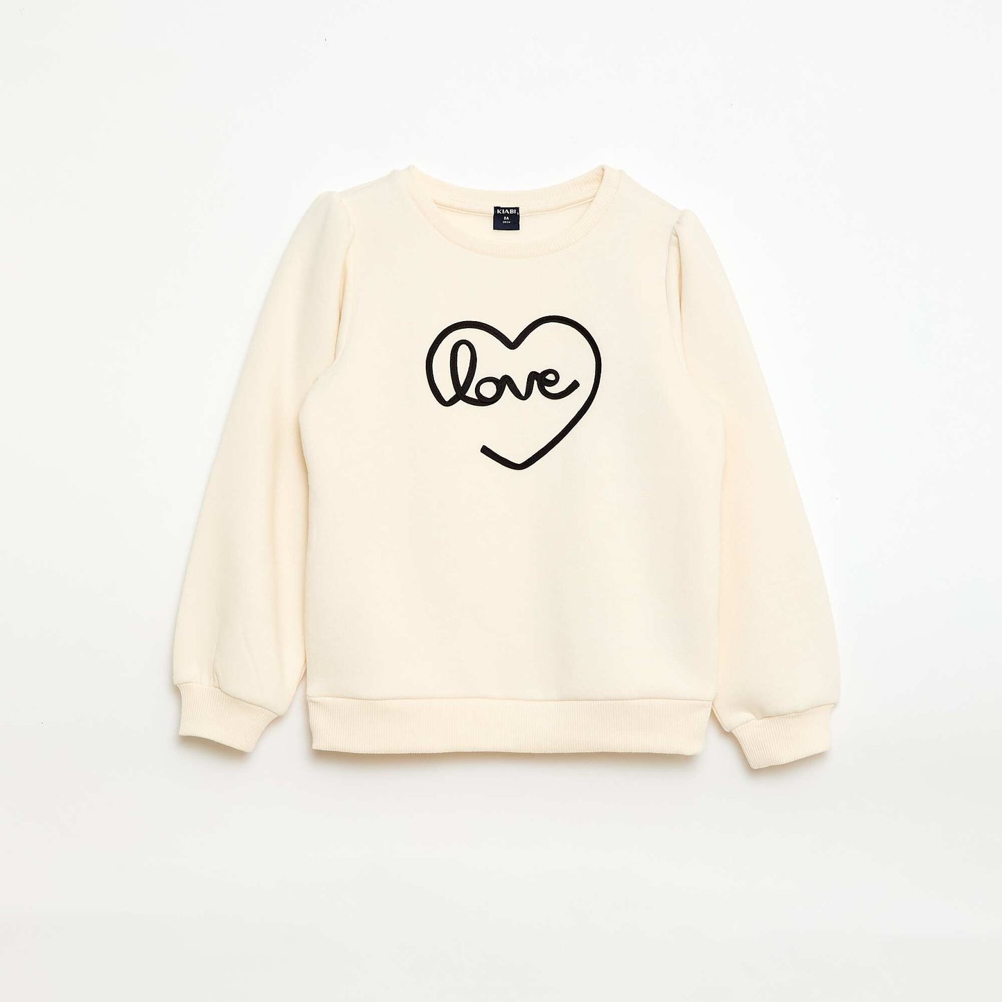 Sweat à col rond avec motif en cordelette BEIGE