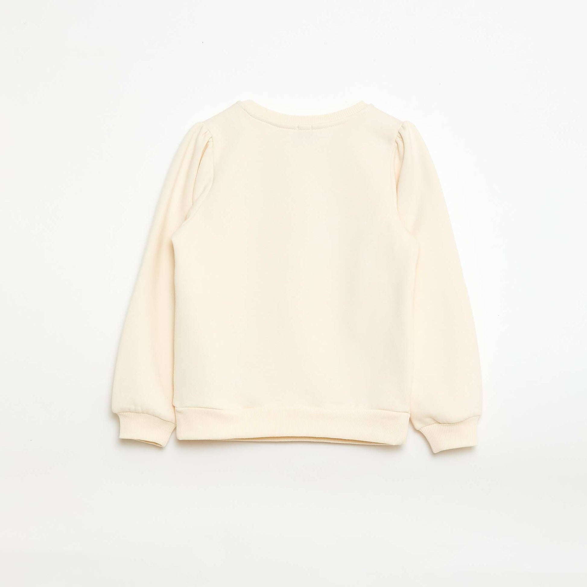 Sweat à col rond avec motif en cordelette BEIGE