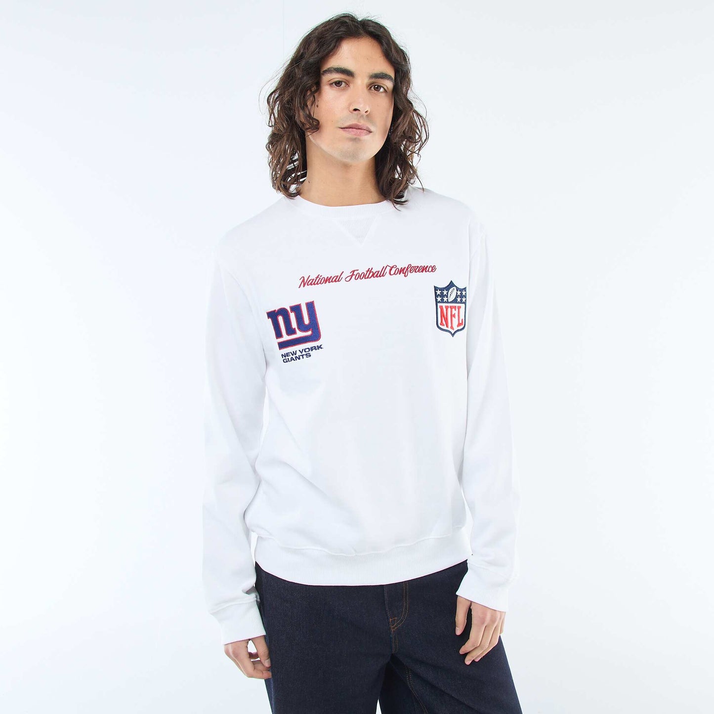 Sweat molleton brodé 'NFL' BLANC