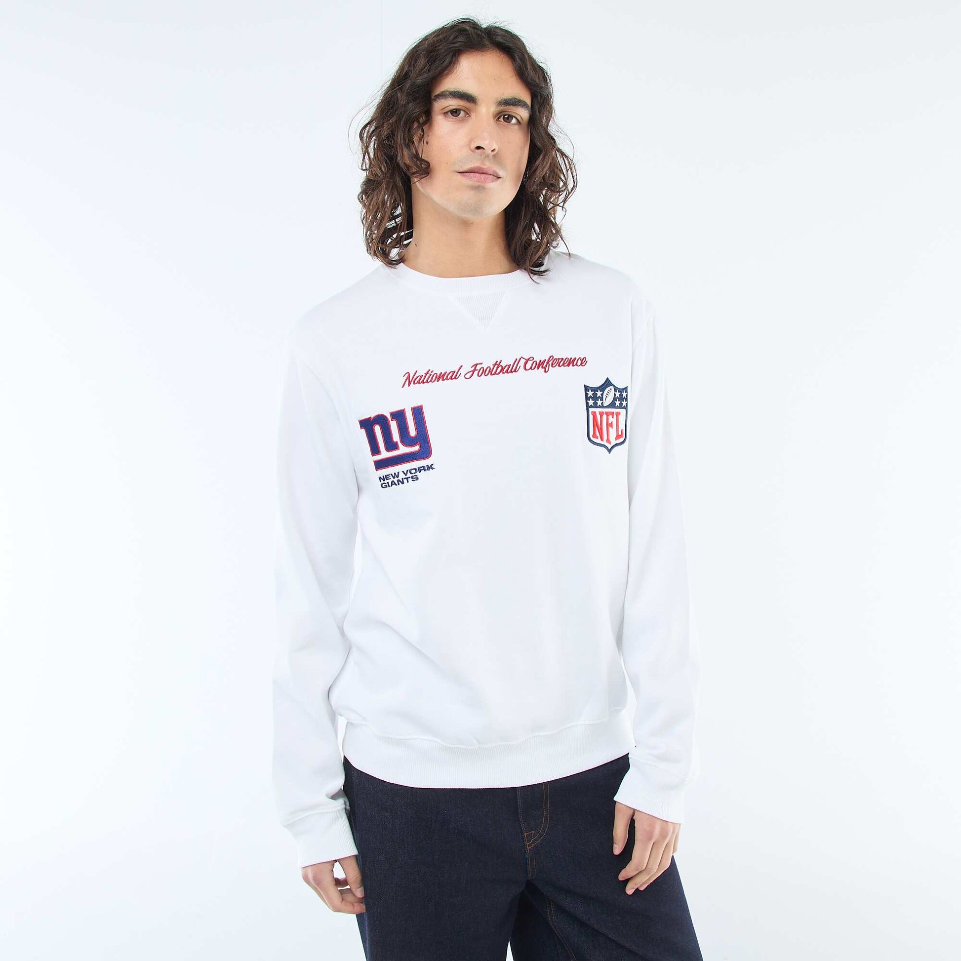 Sweat molleton brodé 'NFL' BLANC