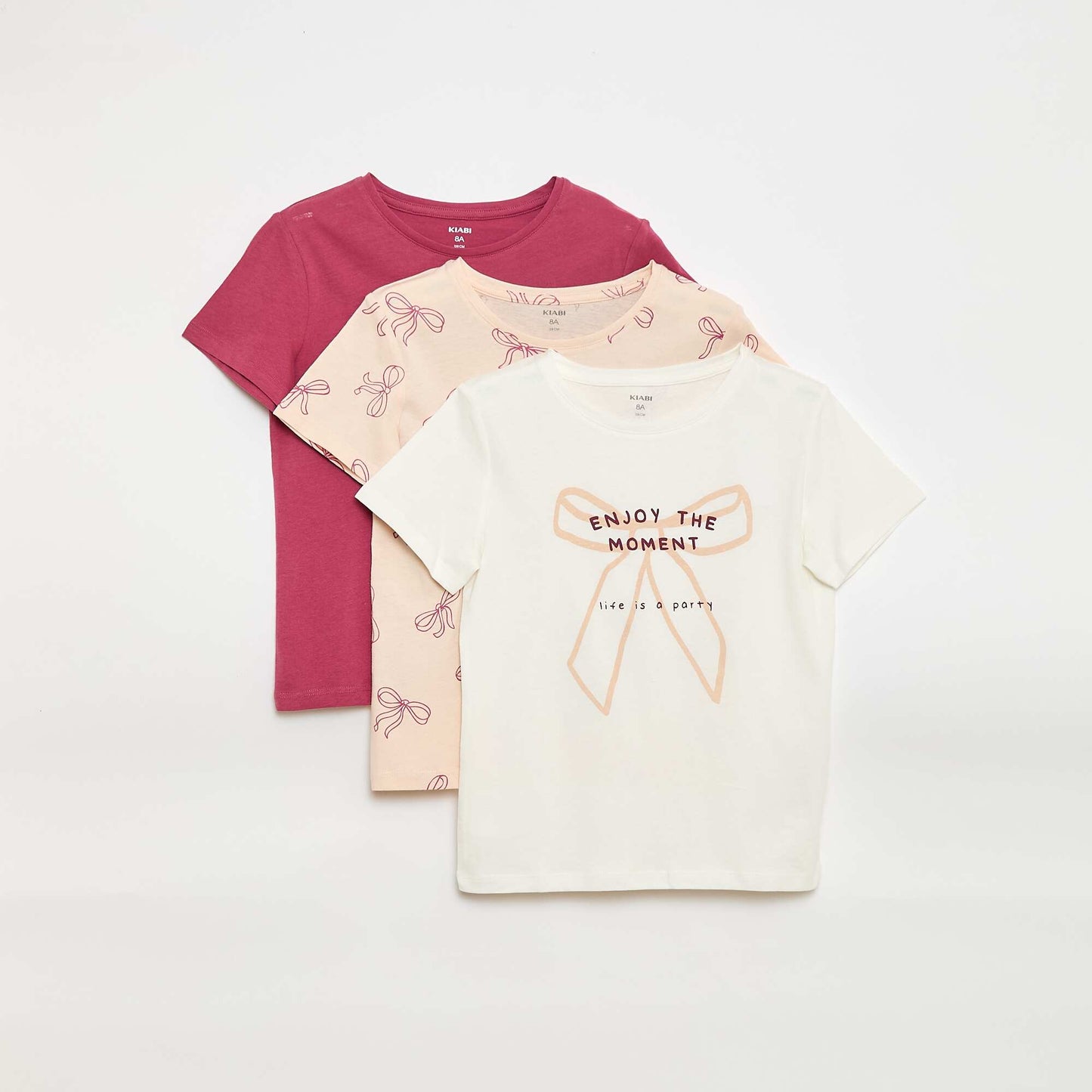 Lot de 3 t-shirts à manches courtes BLANC