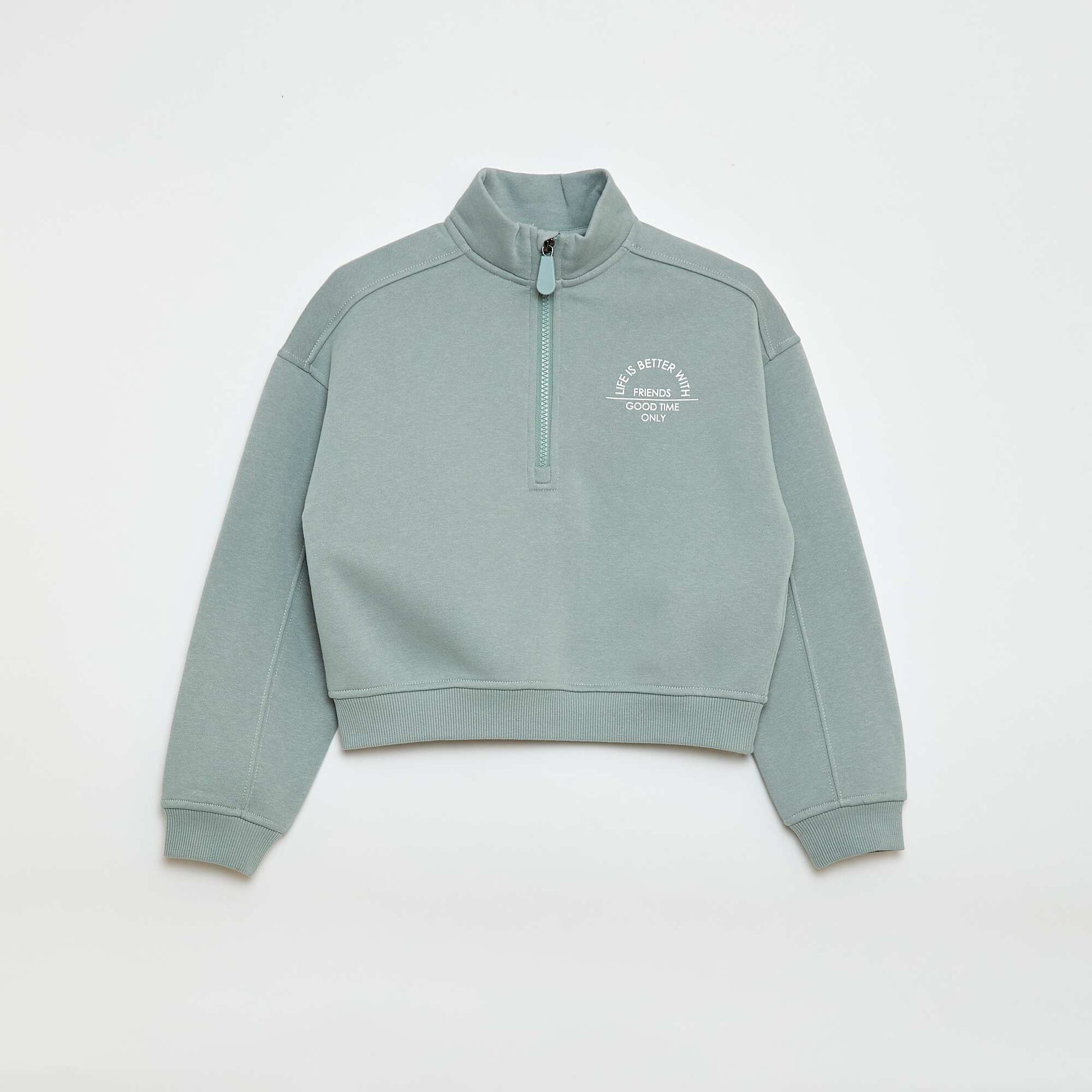Sweat camionneur uni BLEU