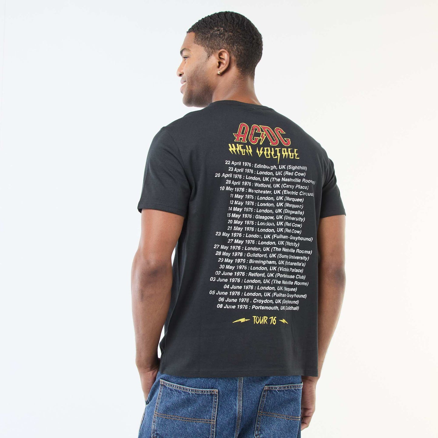 Tee-shirt imprimé 'AC/DC' NOIR