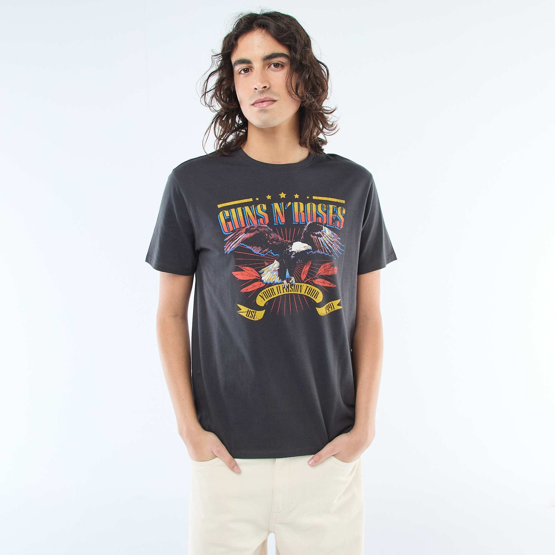 Tee-shirt imprimé 'Guns N' Roses' NOIR