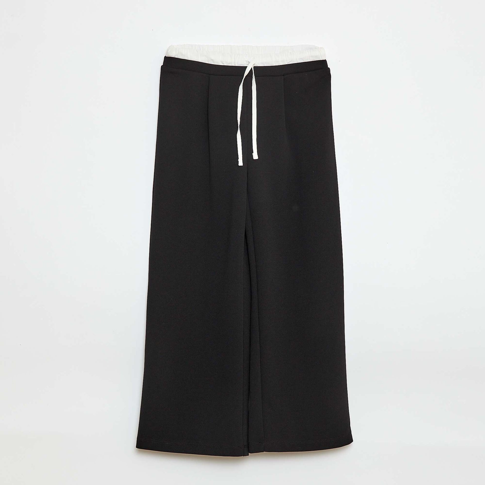 Pantalon large avec effet 2 en 1 avec style caleçon NOIR