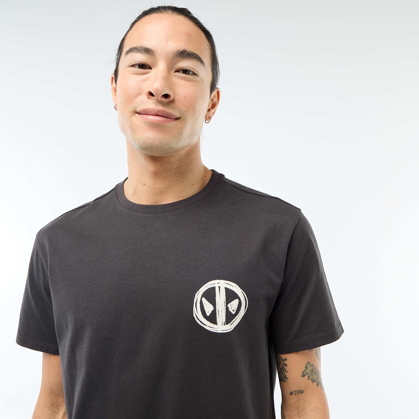 T-shirt 'Deadpool' 'Marvel' imprimé recto-verso NOIR