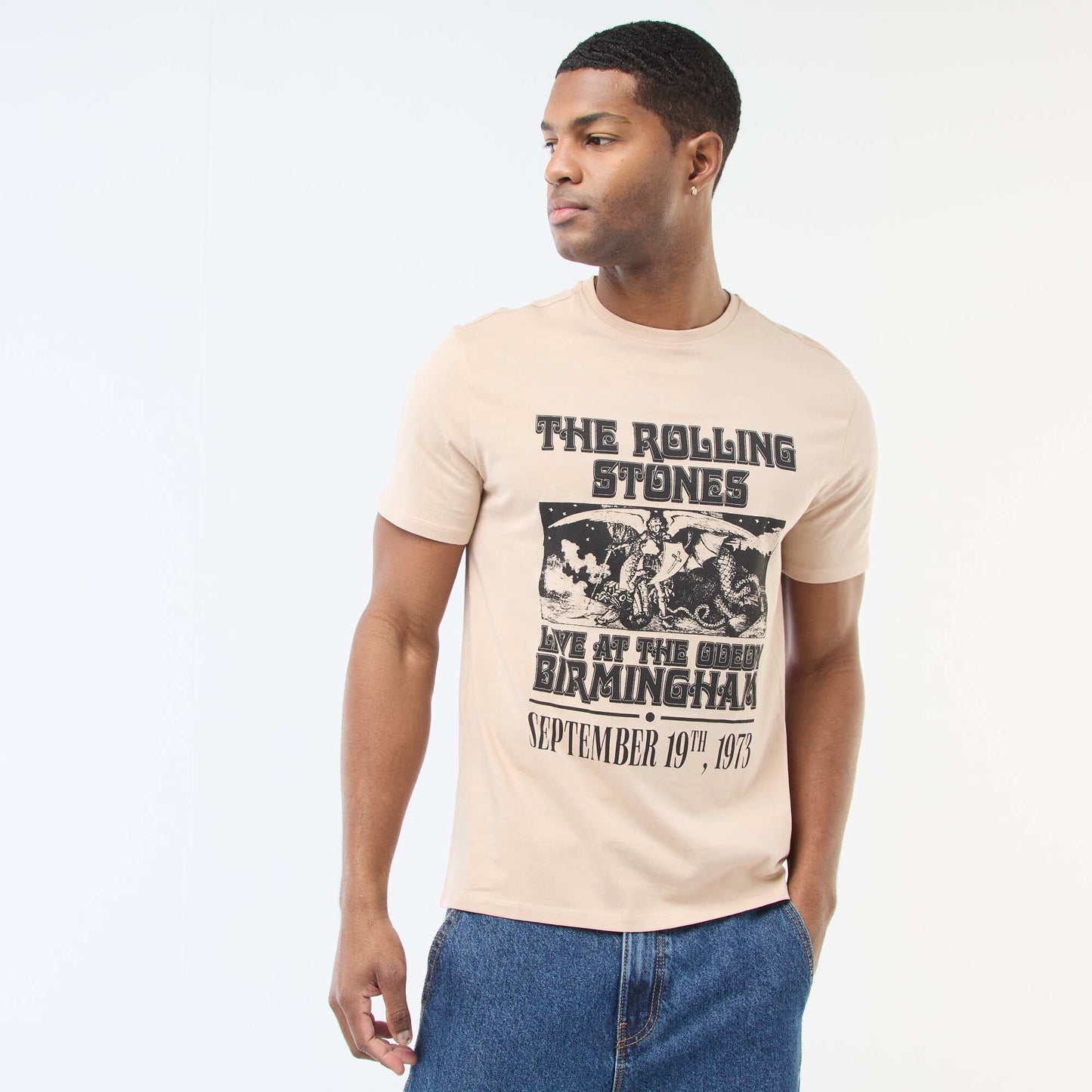 Tee-shirt imprimé 'The Rolling Stones' BEIGE