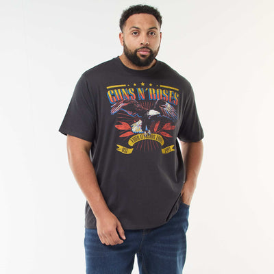Tee-shirt 'Guns N' Roses' à manches courtes NOIR