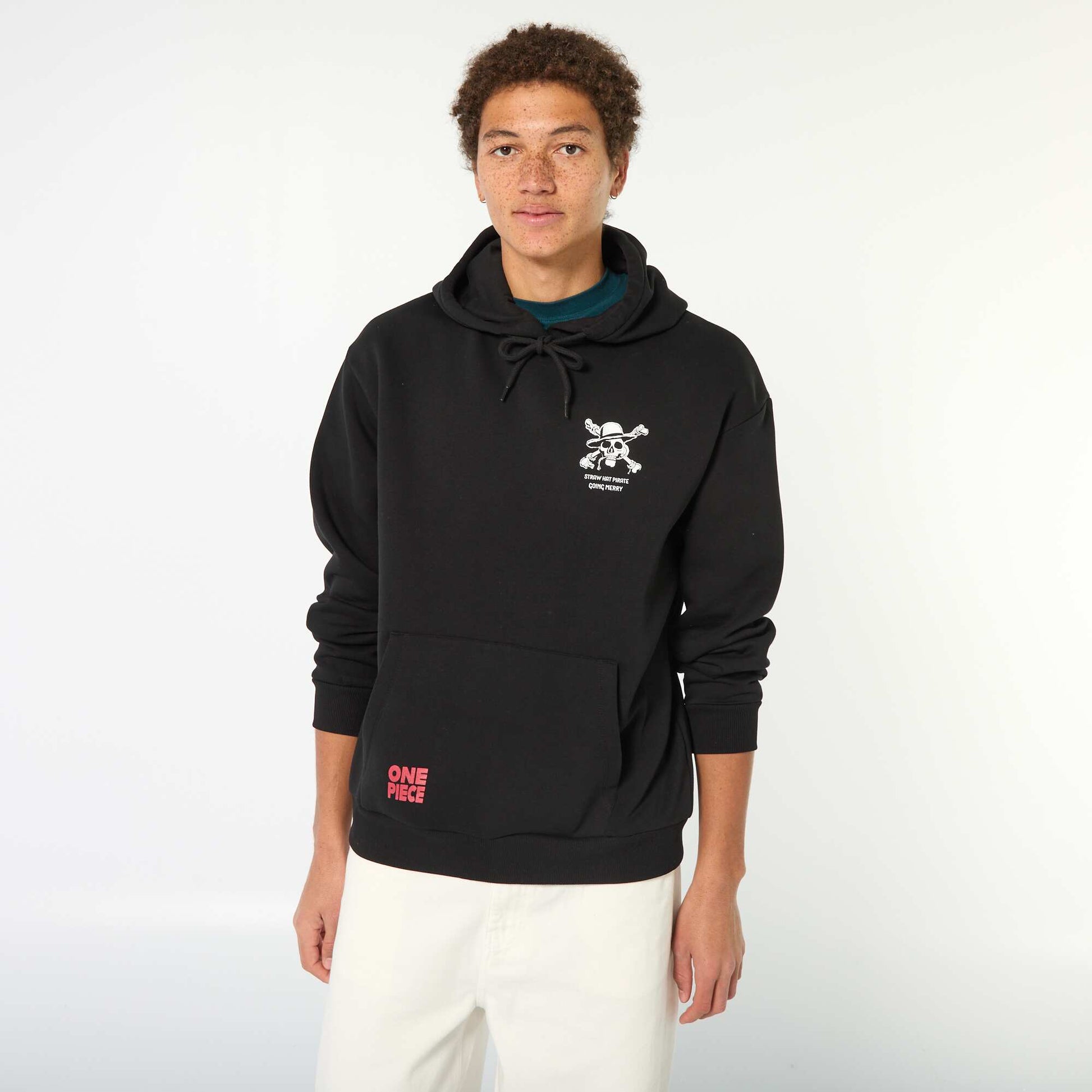 Sweat à capuche 'One piece' NOIR