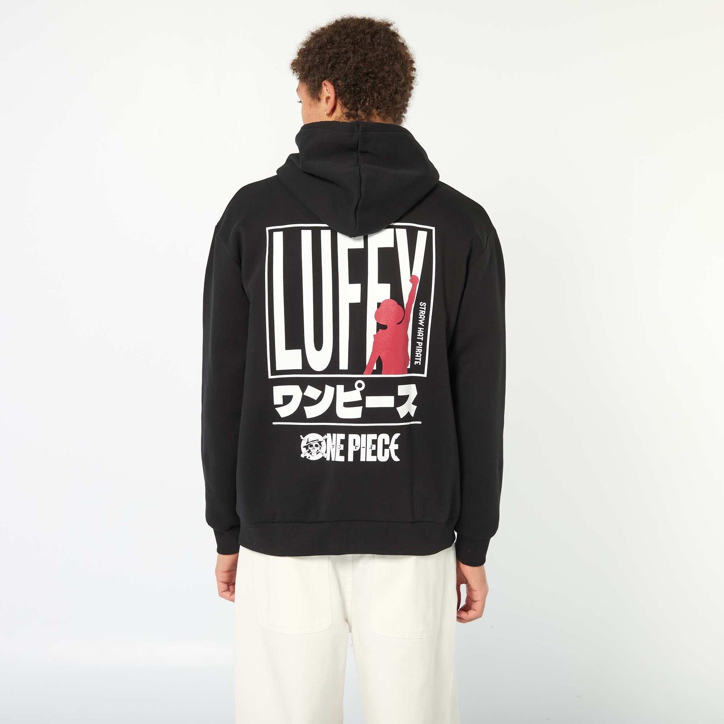 Sweat à capuche 'One piece' NOIR