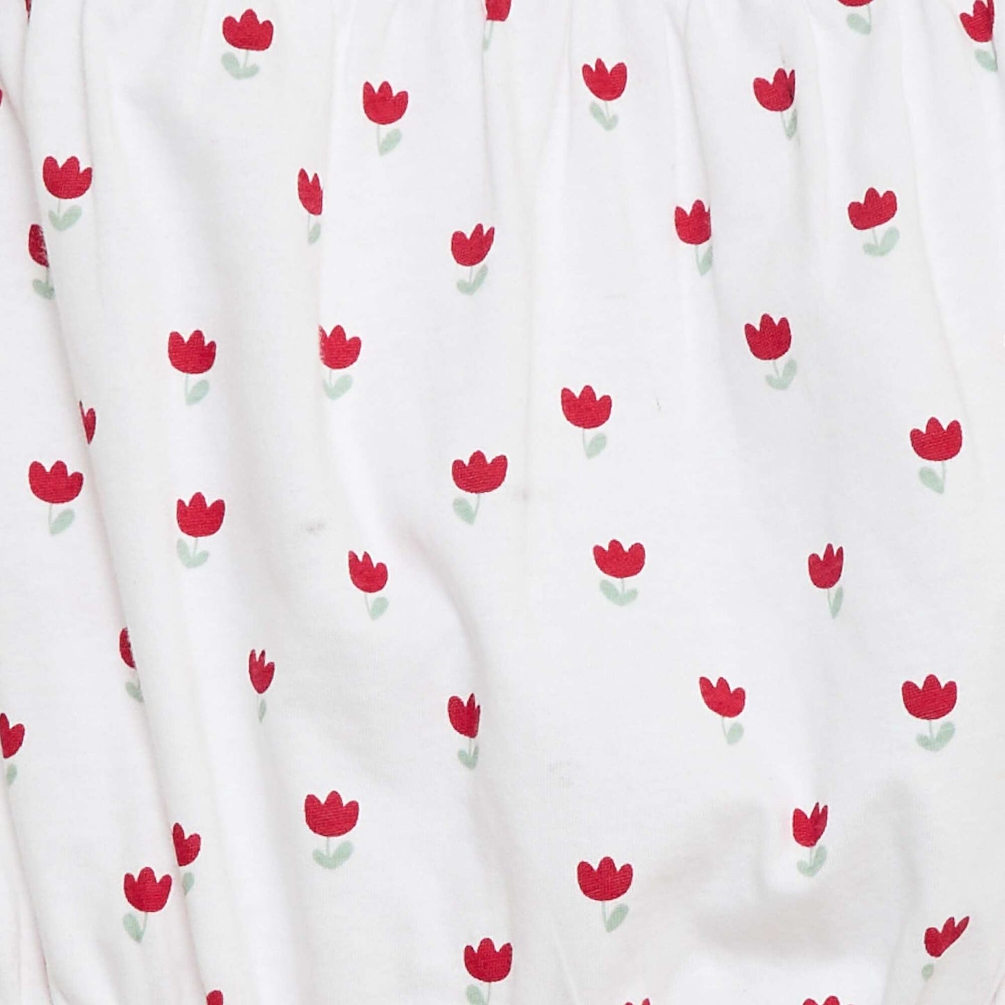 Barboteuse imprimée en coton BLANC