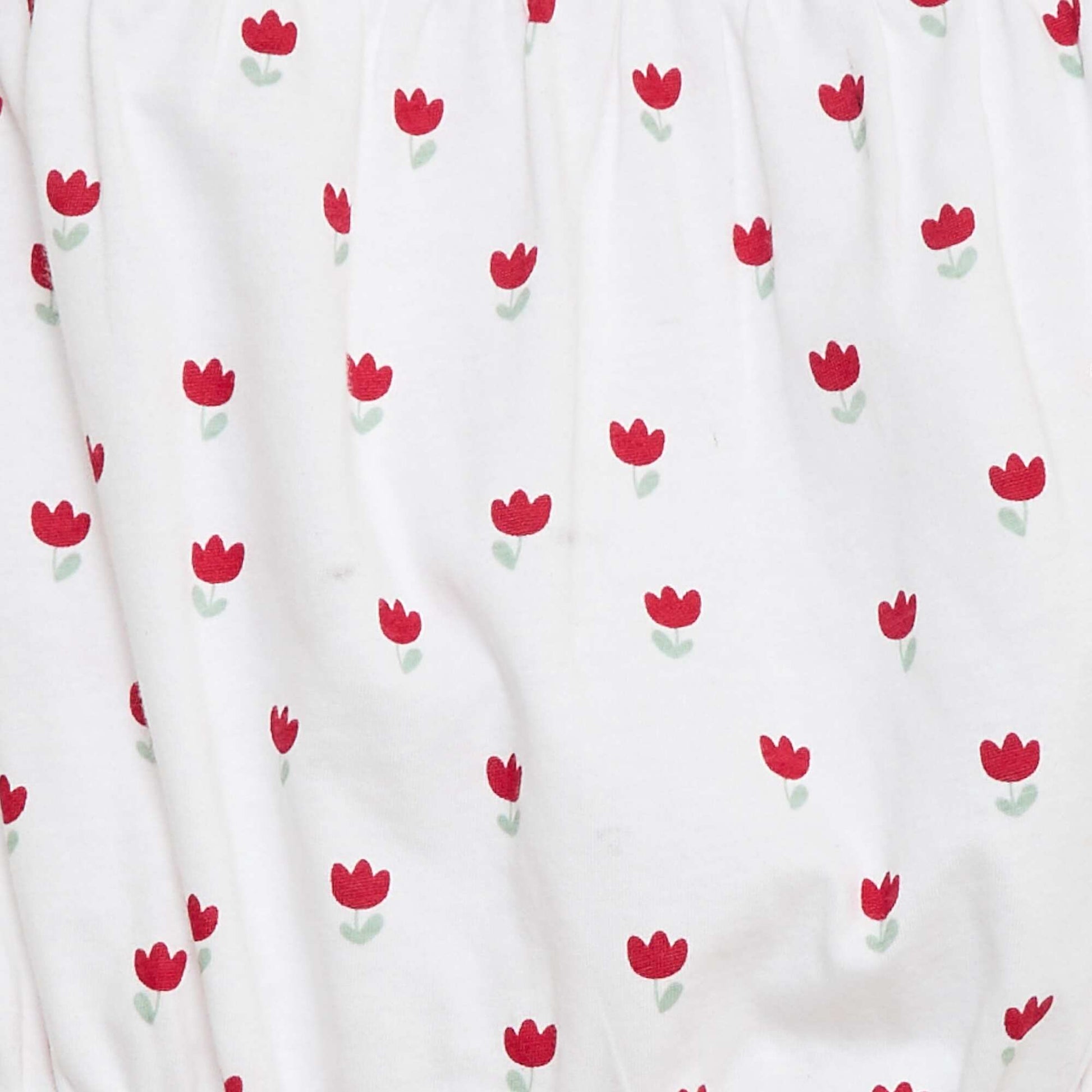 Barboteuse imprimée en coton BLANC