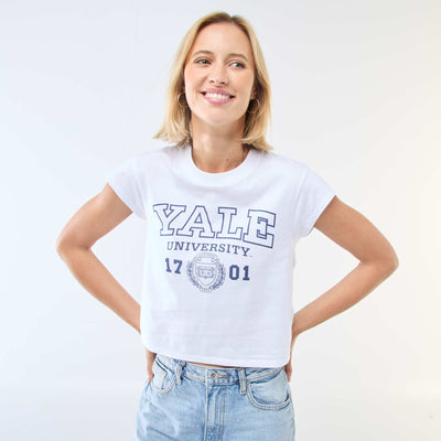 Tee-shirt imprimé 'Yale' BLANC