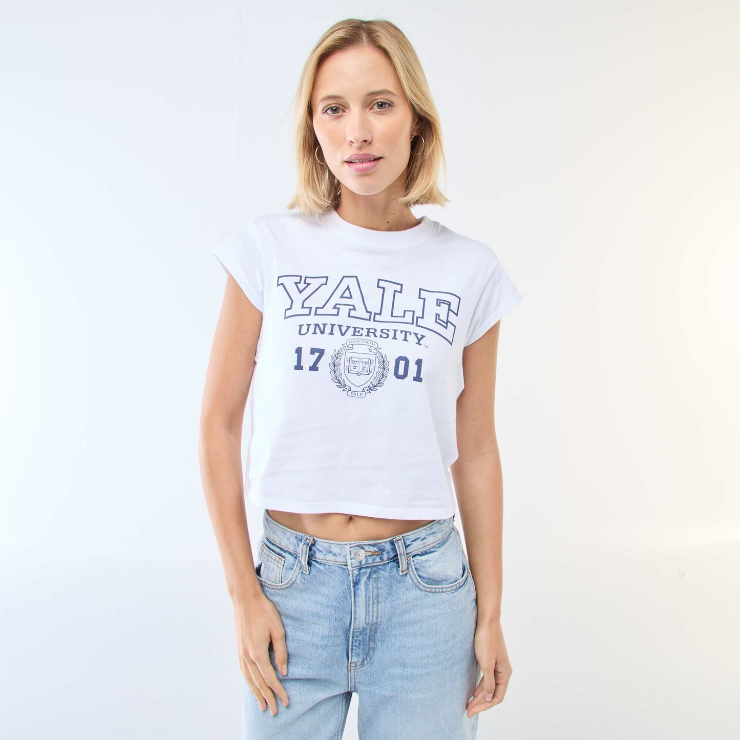 Tee-shirt imprimé 'Yale' BLANC