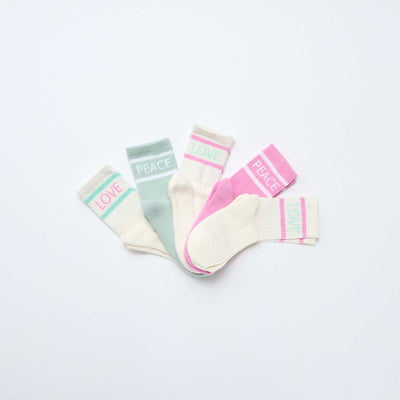 Lot de 5 chaussettes chaudes ROSE/VERT