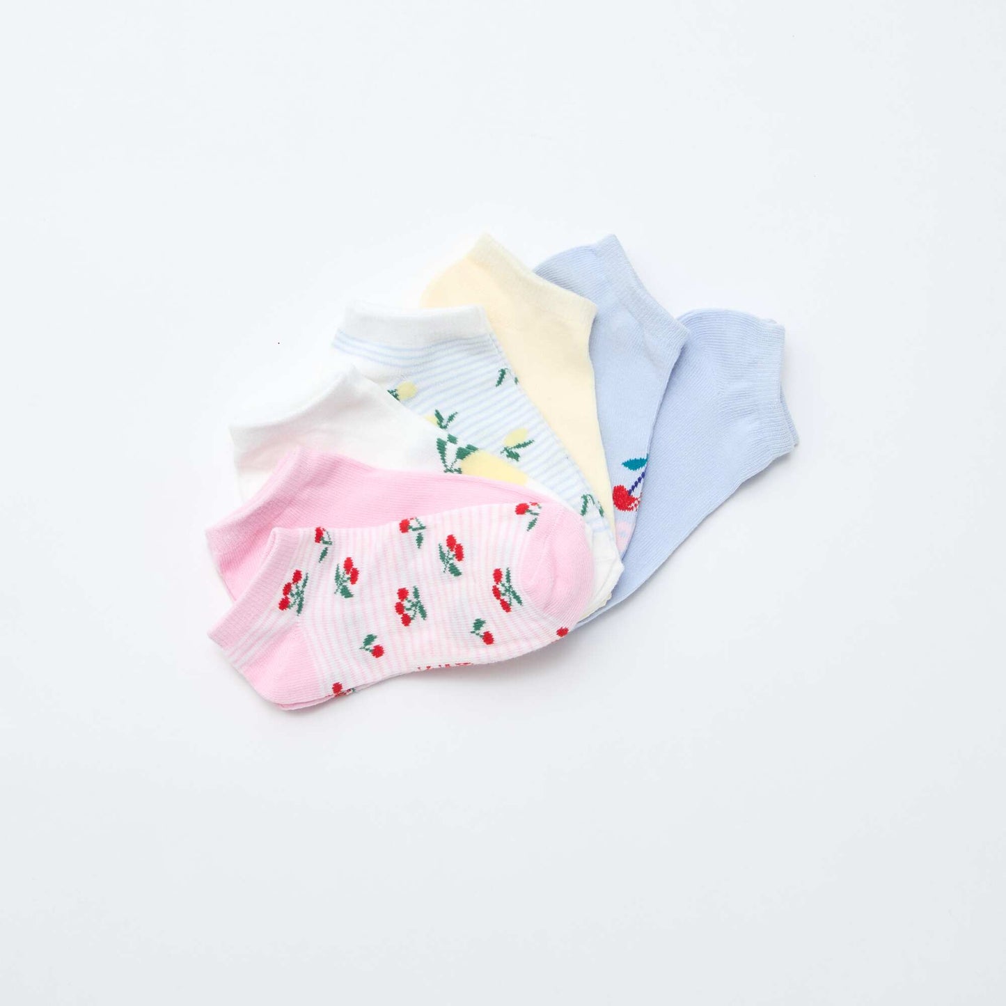 Lot de 7 paires de socquettes invisibles BLEU