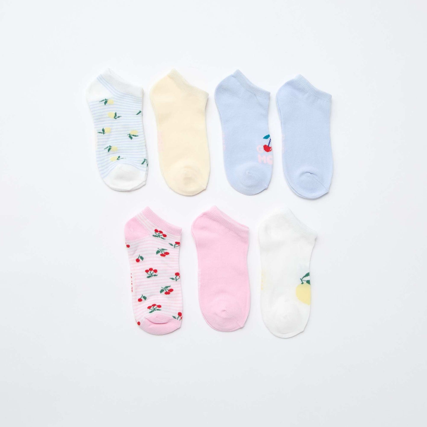 Lot de 7 paires de socquettes invisibles BLEU