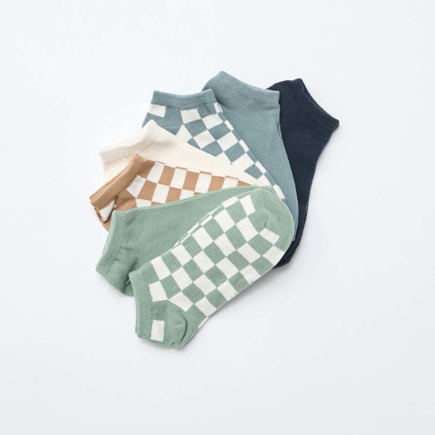 Lot de 7 paires de socquettes invisibles KAKI