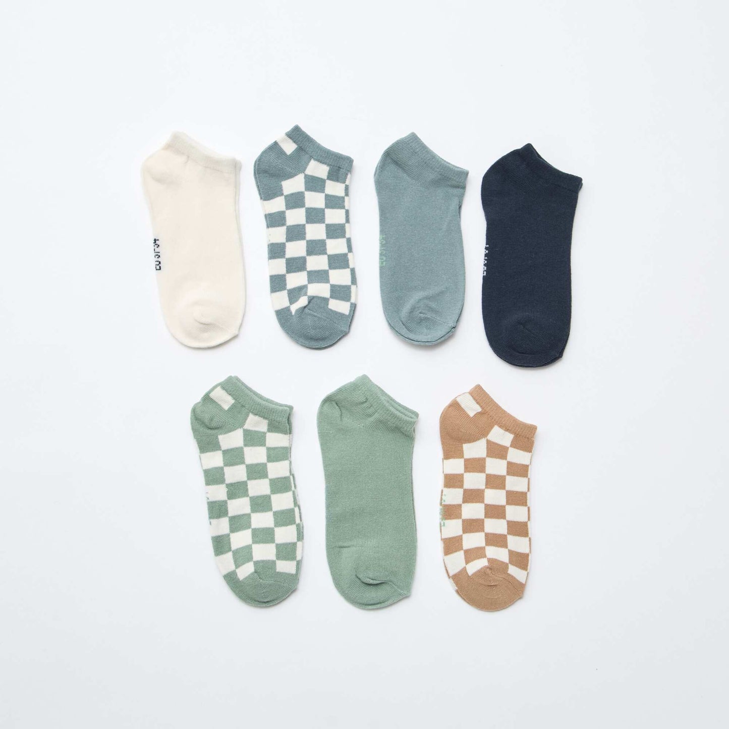 Lot de 7 paires de socquettes invisibles KAKI
