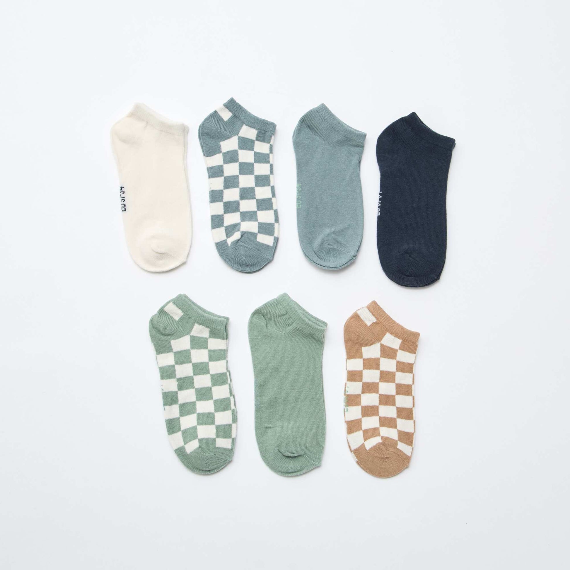 Lot de 7 paires de socquettes invisibles KAKI