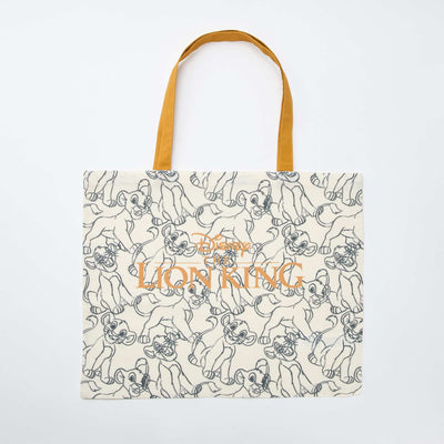 Tote bag XL en tissu 'Simba' BEIGE
