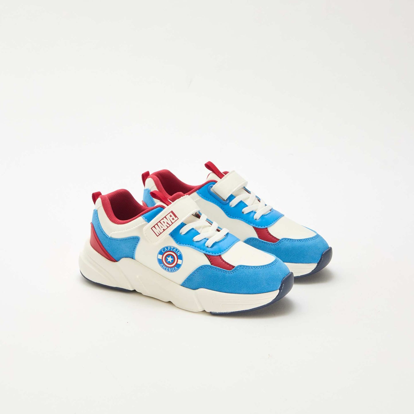 Baskets style running 'Captain America' BLANC