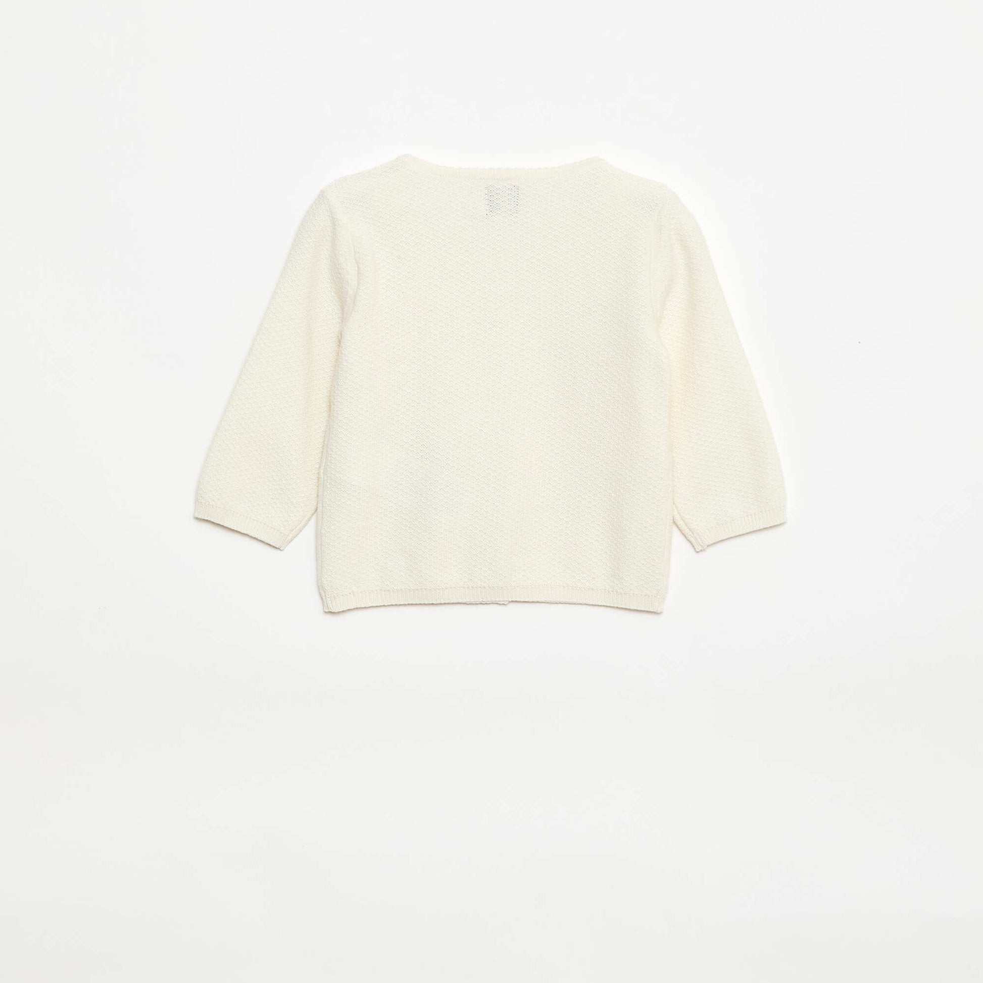 Gilet en maille fine jauge uni BLANC