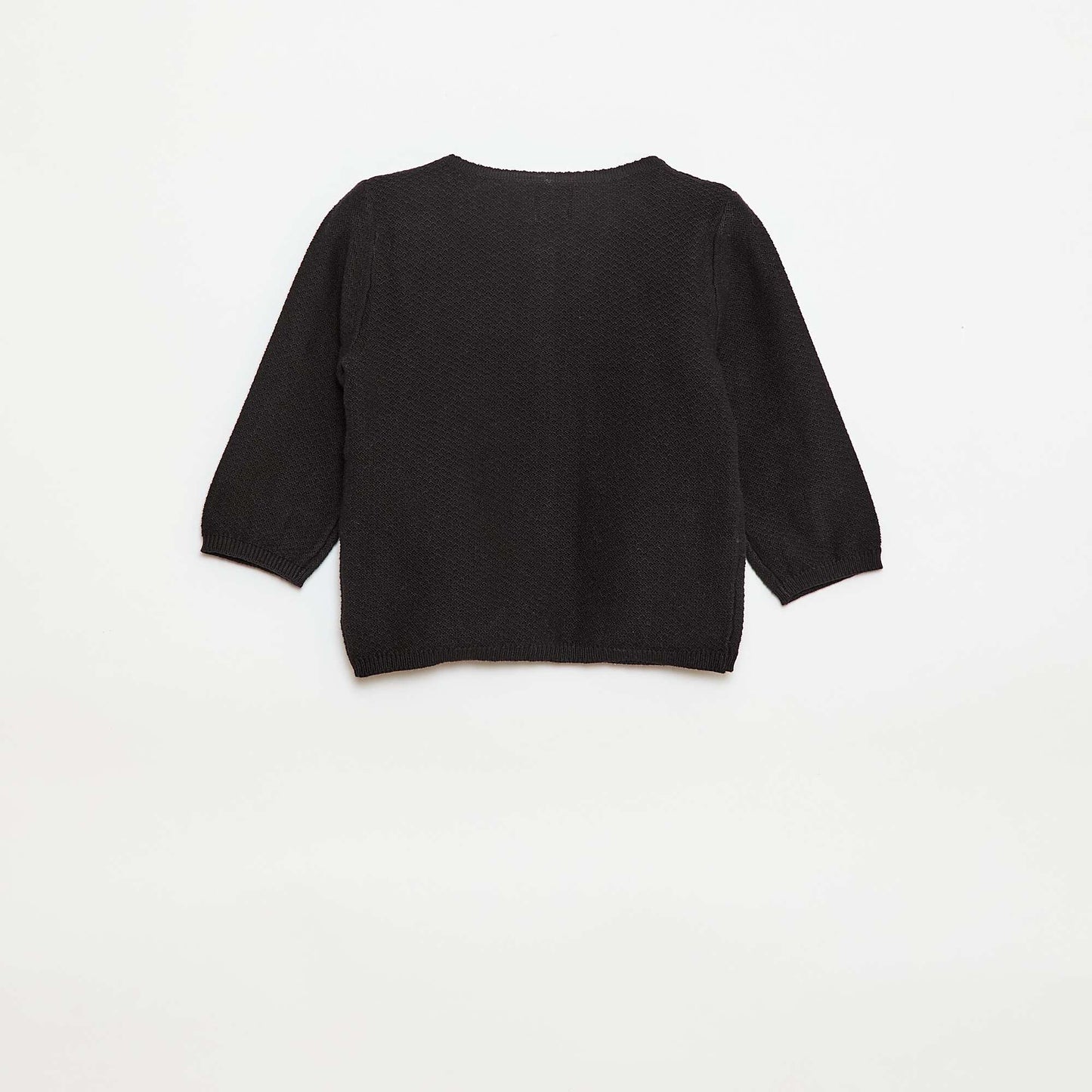 Gilet en maille fine jauge uni NOIR