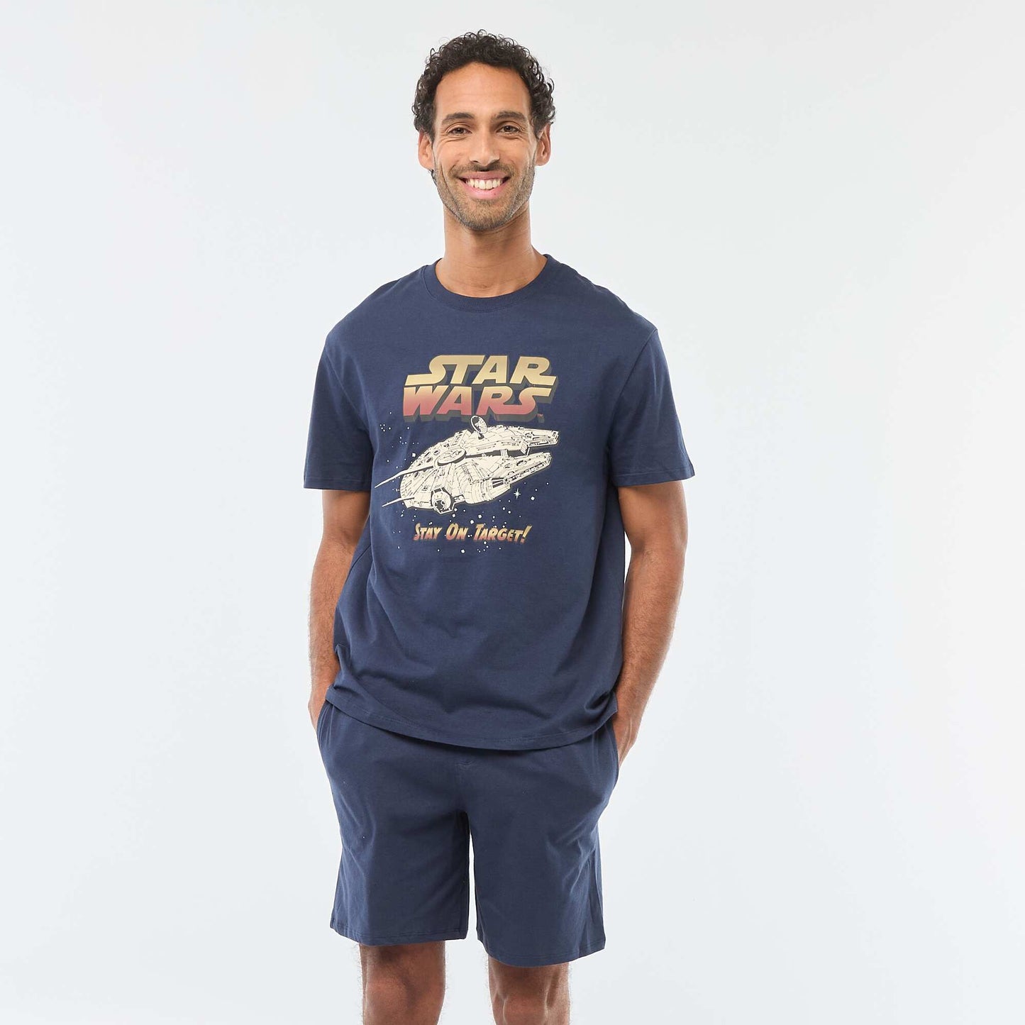 Ensemble pyjama court t-shirt + short - 2 pièces BLEU