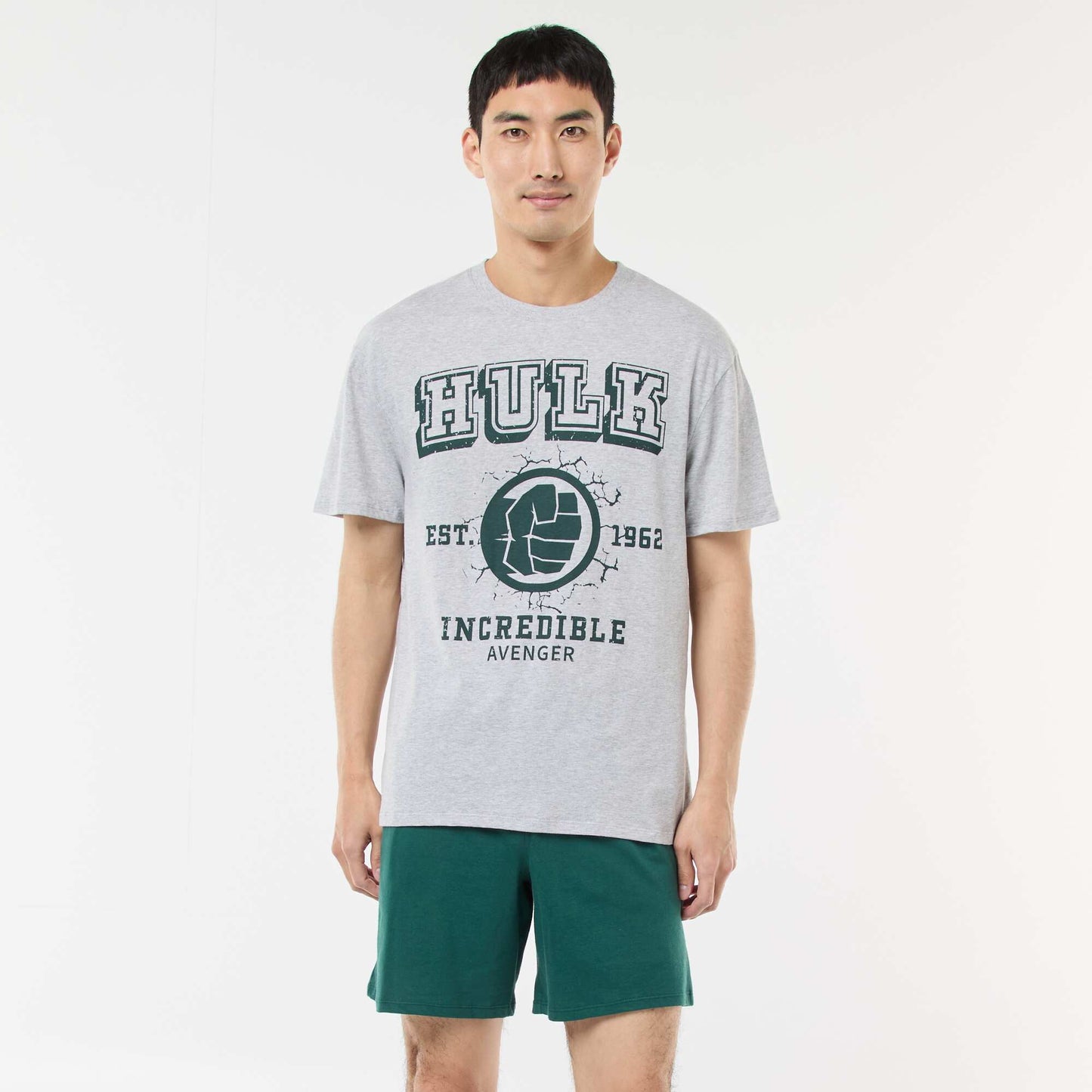 Ensemble de pyjama 'Marvel' 'Hulk' en coton GRIS