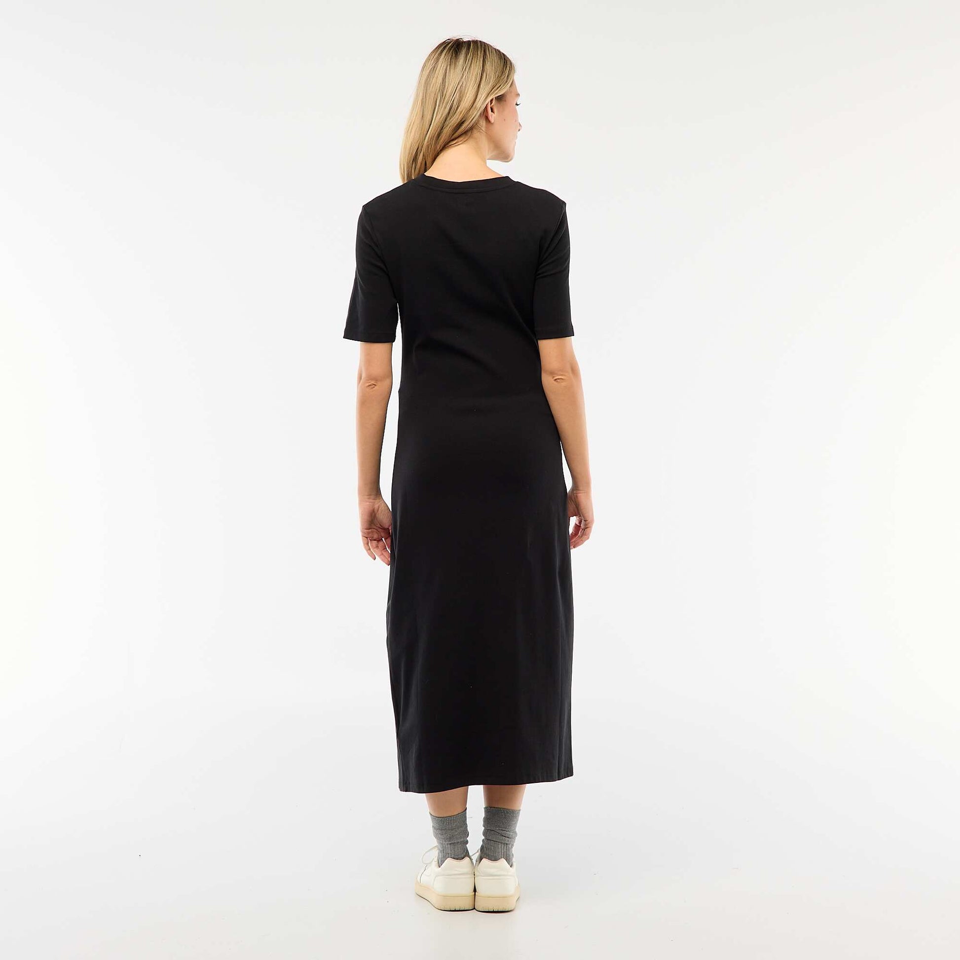 Robe grossesse torsadée devant NOIR