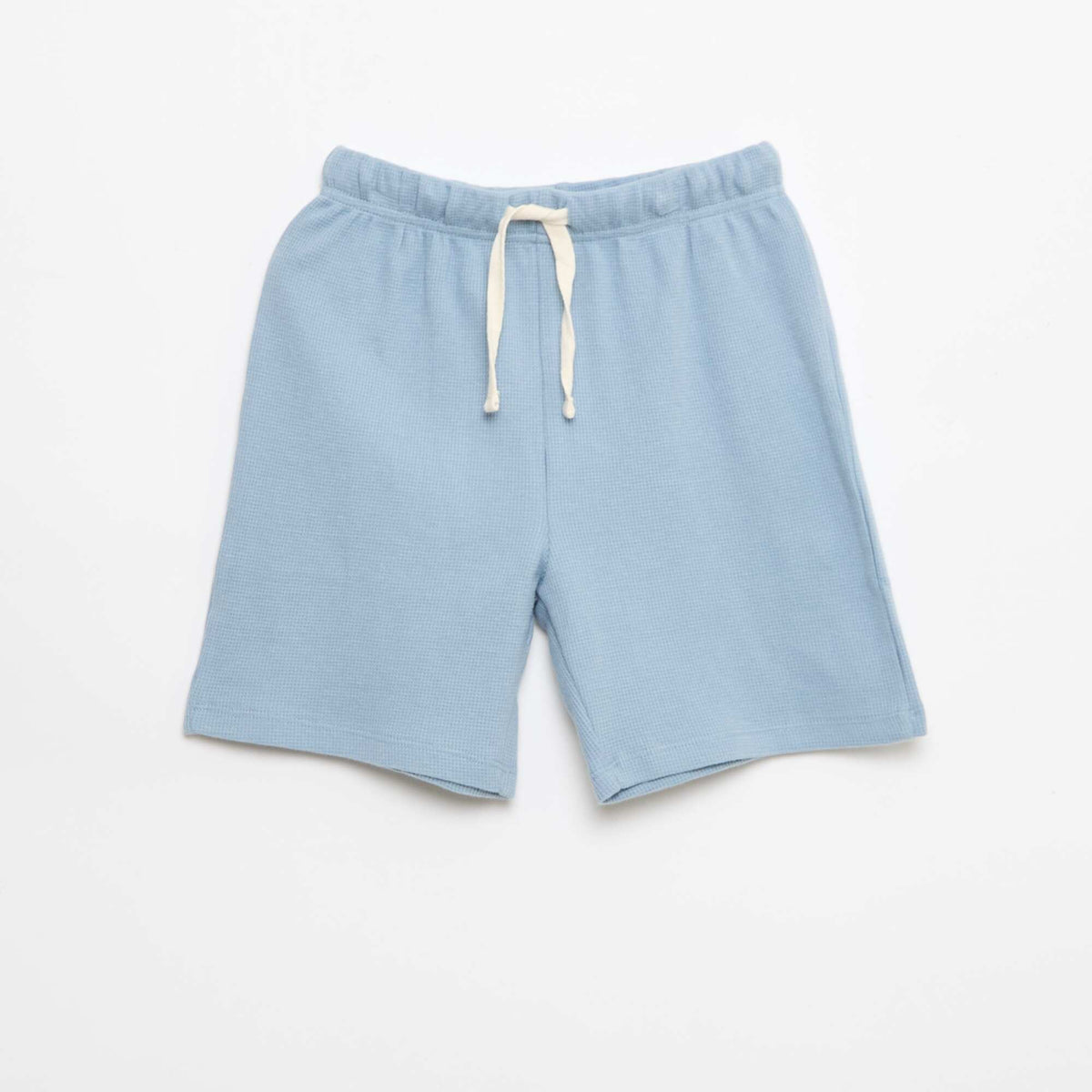 Ensemble de pyjama en coton uni BLEU