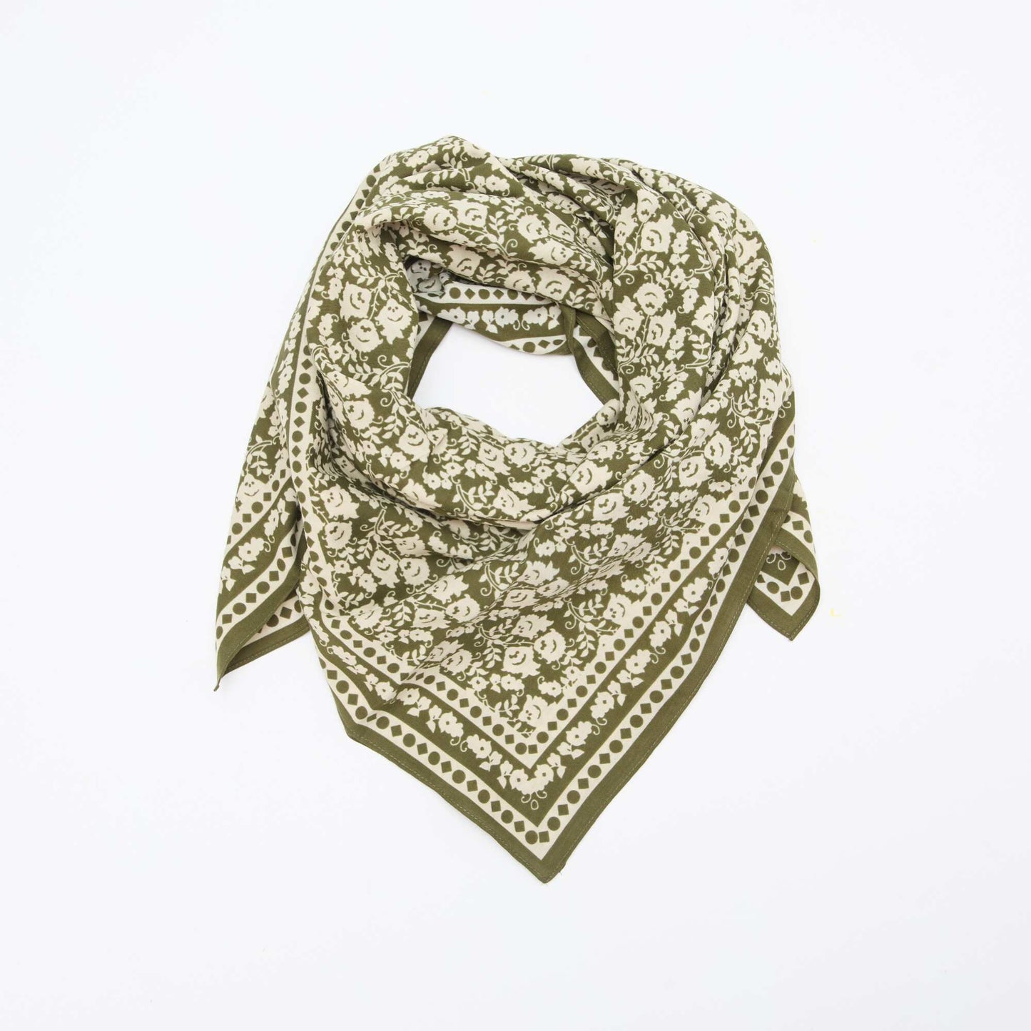 Large foulard carré - 100 x 100 cm VERT