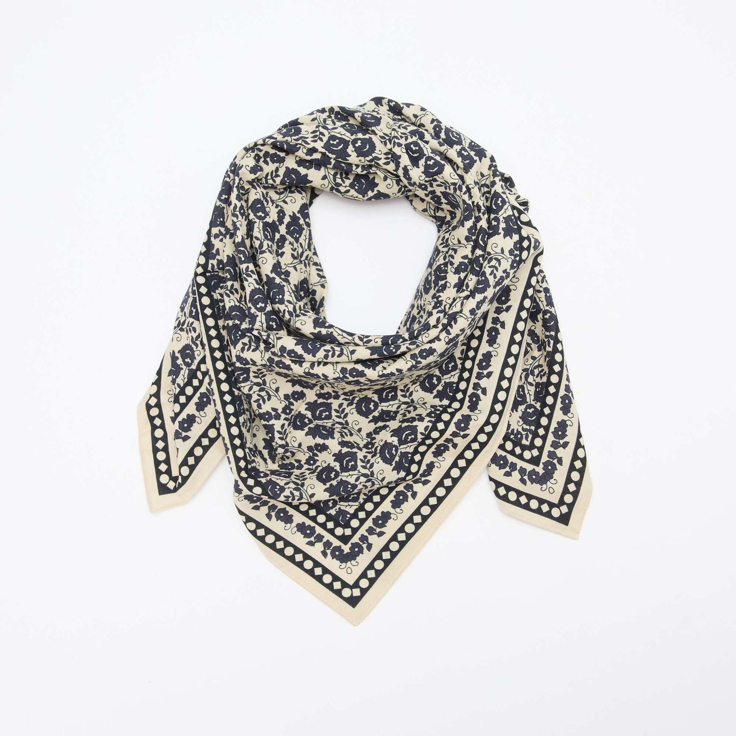 Large foulard carré - 100 x 100 cm BLEU