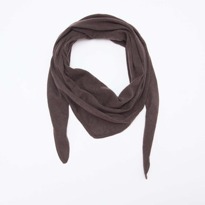 Echarpe foulard triangle à nouer MARRON
