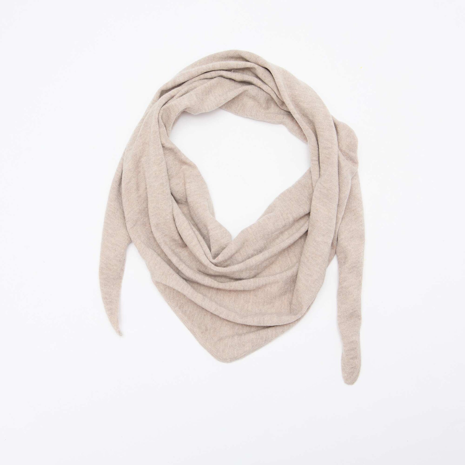 Echarpe foulard triangle à nouer BEIGE