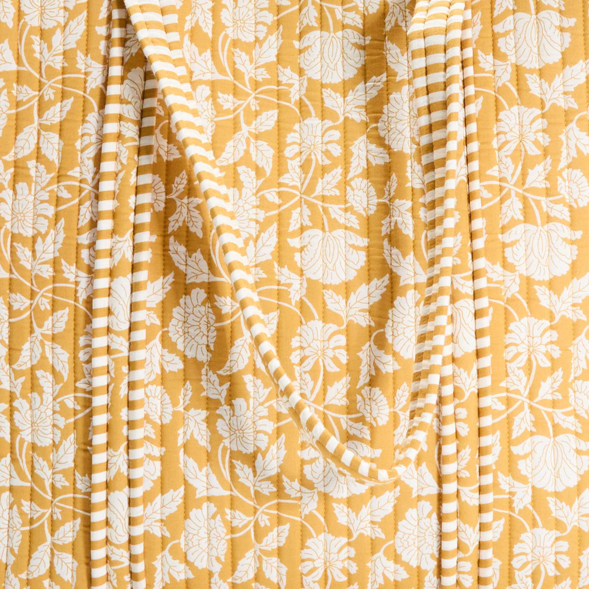 Sac cabas matelassé motif indienne JAUNE
