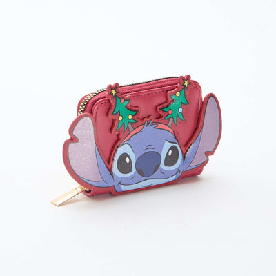 Porte- monnaie animé 'Disney' 'Stitch' Noël ROUGE
