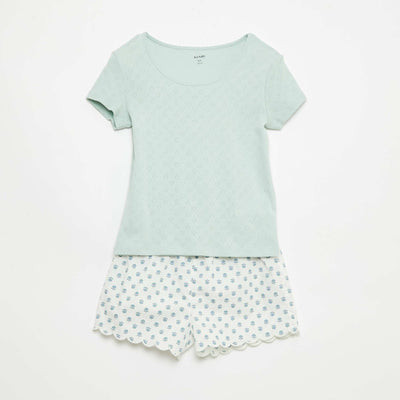 Ensemble de pyjama en coton VERT