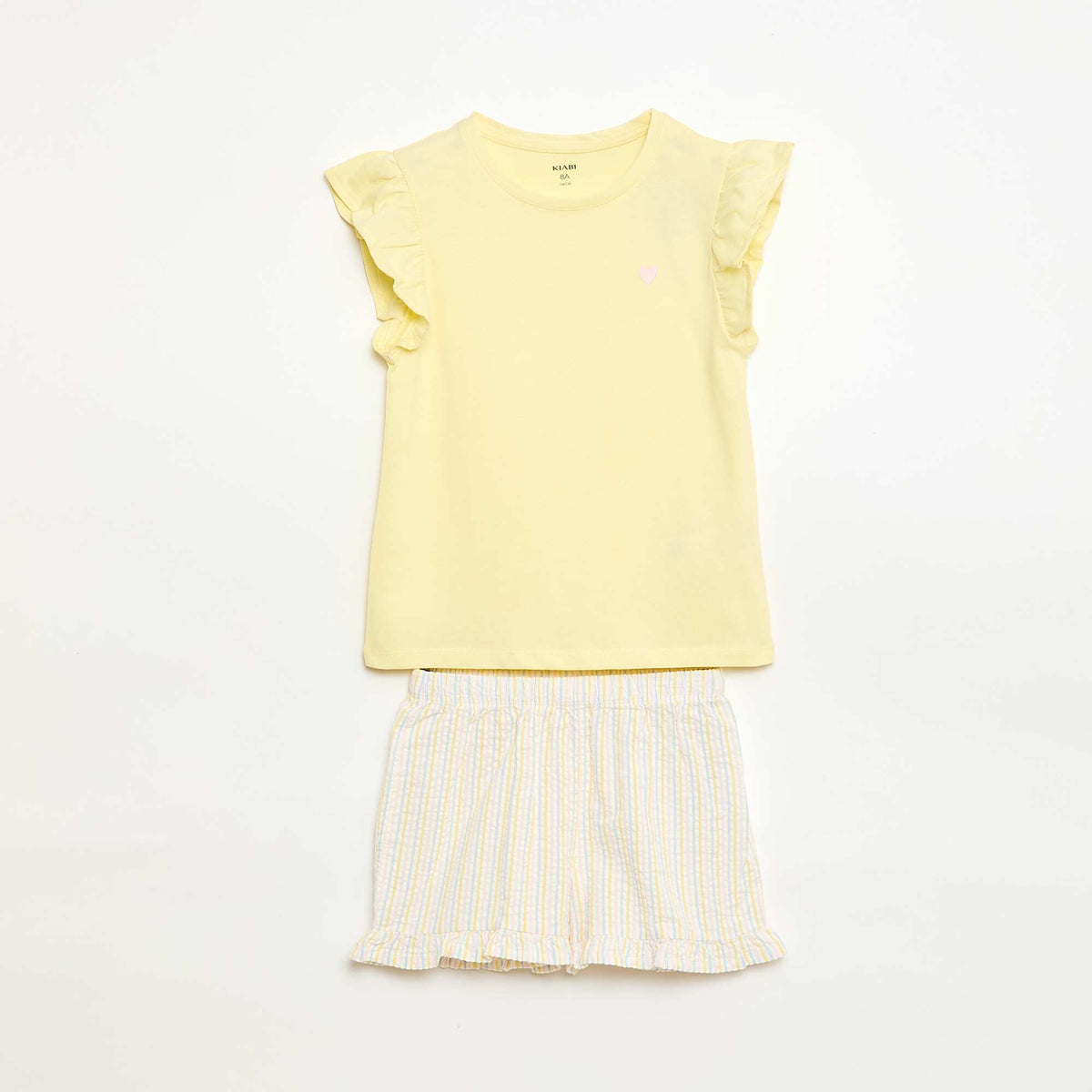 Ensemble de pyjama court t-shirt + short - 2 pièces JAUNE