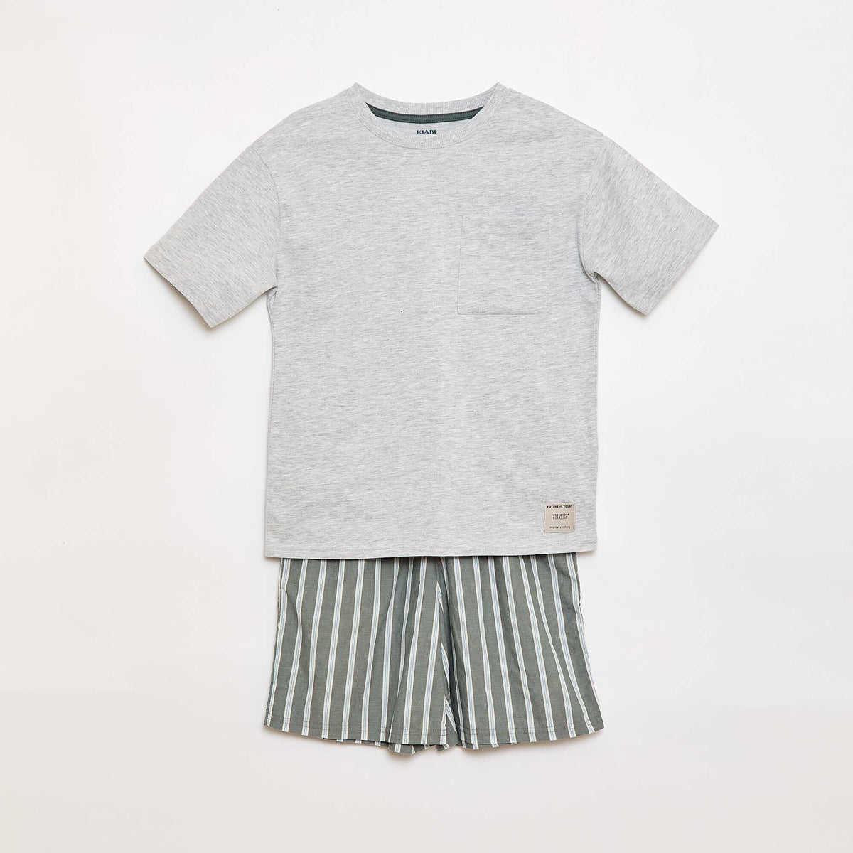 Pyjama short 2 pièces VERT