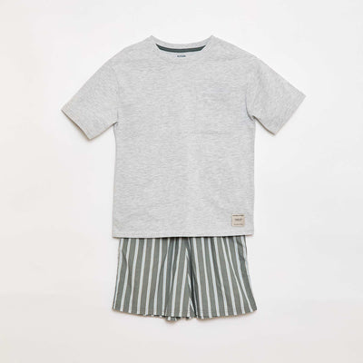 Pyjama short 2 pièces VERT